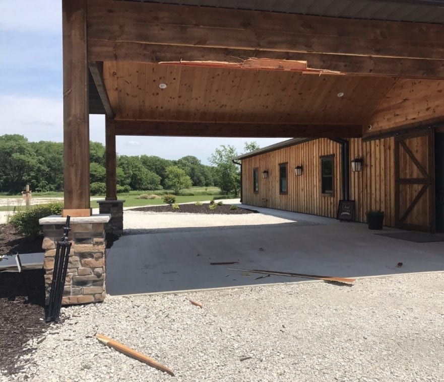 Actual Damage by Client's Vendor at Country Lane Lodge